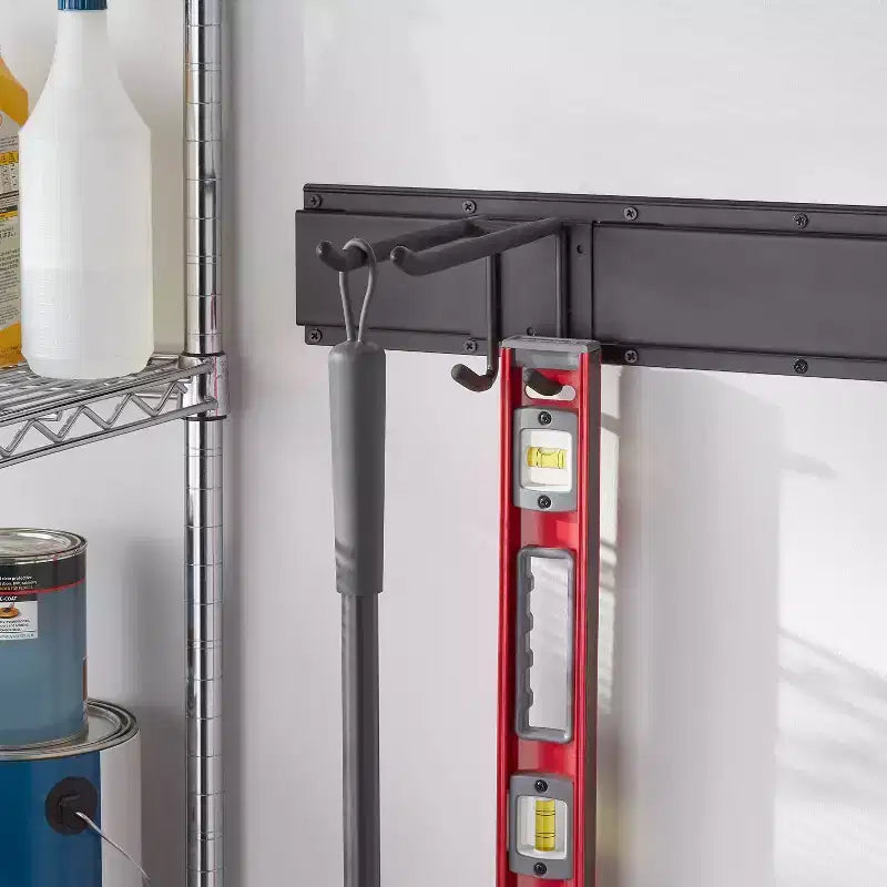 Crochet double polyvalent pour garage - Brightroom™ : Porte-outil en acier pour l'organisation et le rangement de garage