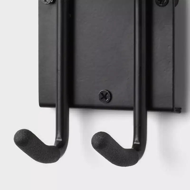 Crochet double polyvalent pour garage - Brightroom™ : Porte-outil en acier pour l'organisation et le rangement de garage