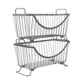 Spectrum Diversified Ashley Small Stacking Basket Silver