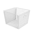 Spectrum Diversified Macklin Large Basket Dark Silver: Metal Utility Storage, Portable Universal Drawer Storage, 16" Width