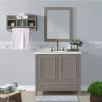 Meuble sous vasque Williamsburg gris 36 po – Alaterre Furniture
