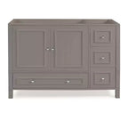 48" Williamsburg Vanity Cabinet Gray - Alaterre Furniture: Wood Frame, Universal Storage, 1 Shelf, 104 lbs