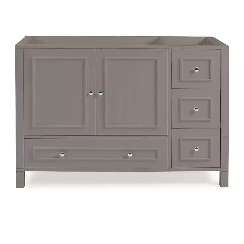 48" Williamsburg Vanity Cabinet Gray - Alaterre Furniture: Wood Frame, Universal Storage, 1 Shelf, 104 lbs