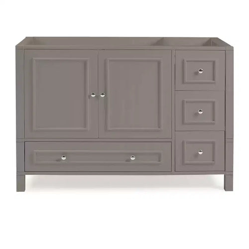 48" Williamsburg Vanity Cabinet Gray - Alaterre Furniture: Wood Frame, Universal Storage, 1 Shelf, 104 lbs