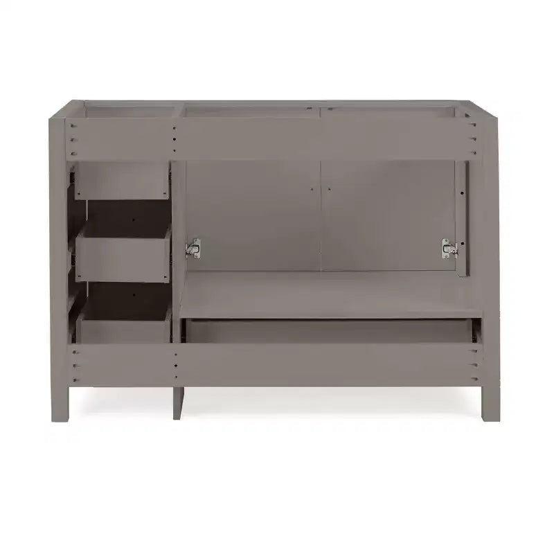 Meuble-lavabo Williamsburg 48 po gris - Alaterre Furniture : Cadre en bois, Rangement universel, 1 étagère, 47,17 kg