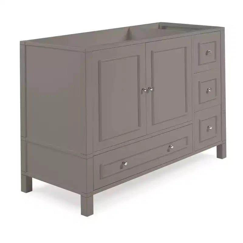 Meuble-lavabo Williamsburg 48 po gris - Alaterre Furniture : Cadre en bois, Rangement universel, 1 étagère, 47,17 kg