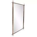 Miroir industriel décoratif rectangulaire en métal Howard Elliott Allen Andrews Isarno grand modèle : 44x34", cadre en fer, aucun assemblage requis