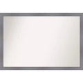 39"x27" Non-Beveled Edwin Wood Bathroom Wall Mirror Gray - Amanti Art: Modern Rectangle, Wall Mount