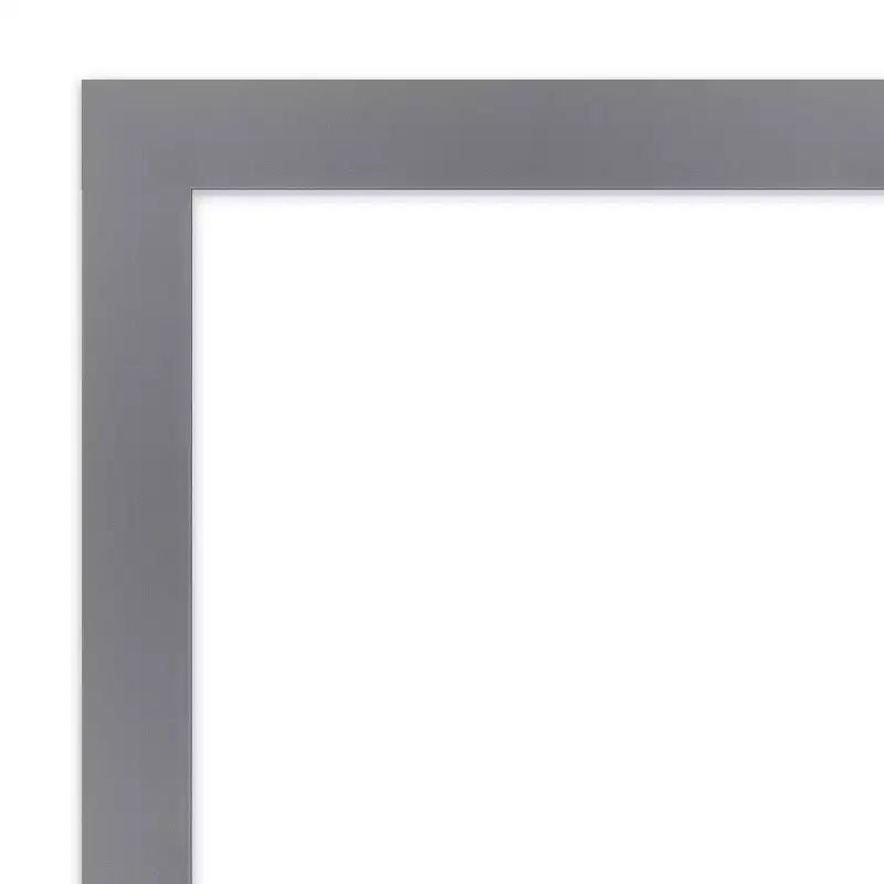 Miroir mural de salle de bain Edwin Wood non biseauté 39 po x 27 po Gris – Amanti Art : Rectangulaire moderne, à fixer au mur