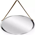 18" Decorative Wall Mirror Silver - Infinity Instruments: Modern Style, Round Shape, No Assembly, Wall Mount, Plastic Frame