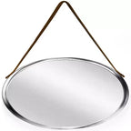18" Decorative Wall Mirror Silver - Infinity Instruments: Modern Style, Round Shape, No Assembly, Wall Mount, Plastic Frame