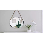 Miroir mural décoratif argenté 18" - Infinity Instruments : Style moderne, forme ronde, aucun assemblage, fixation murale, cadre en plastique