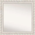 32"x32" Opera Wood Wall Mirror, Square, Modern Decor - Amanti Art: Includes Mounting Hardware