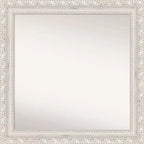 32"x32" Opera Wood Wall Mirror, Square, Modern Decor - Amanti Art: Includes Mounting Hardware
