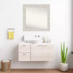 Miroir mural carré en bois Opera 32"x32", décor moderne - Amanti Art : Quincaillerie de montage incluse