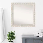 Miroir mural carré en bois Opera 32"x32", décor moderne - Amanti Art : Quincaillerie de montage incluse