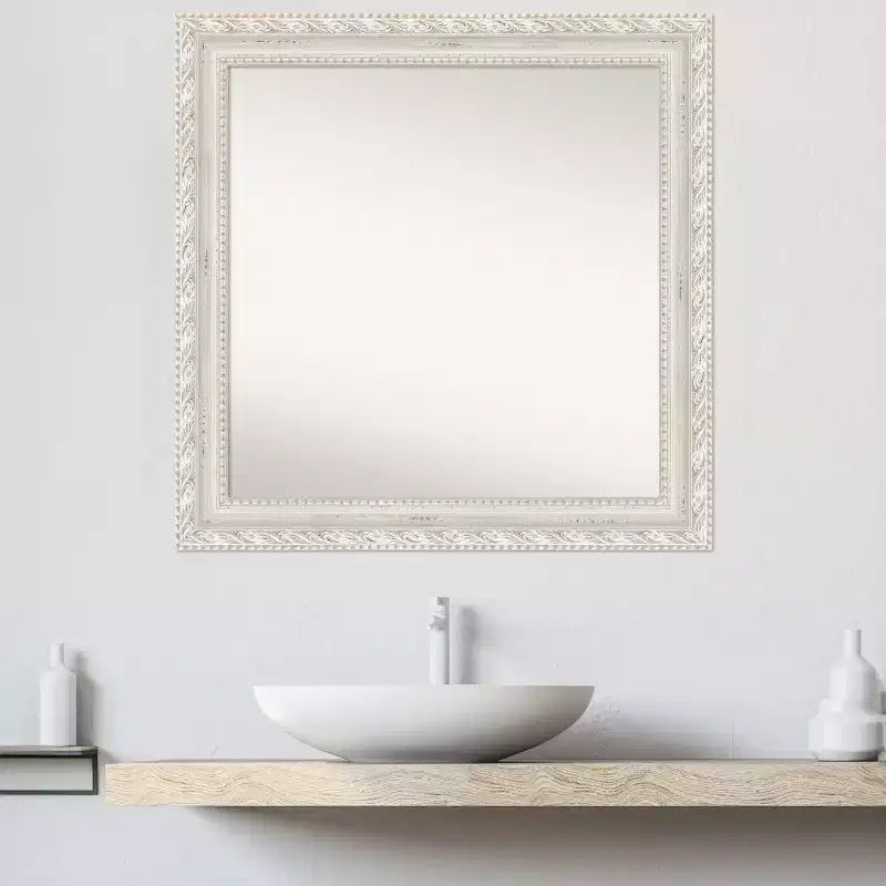 Miroir mural carré en bois Opera 32"x32", décor moderne - Amanti Art : Quincaillerie de montage incluse