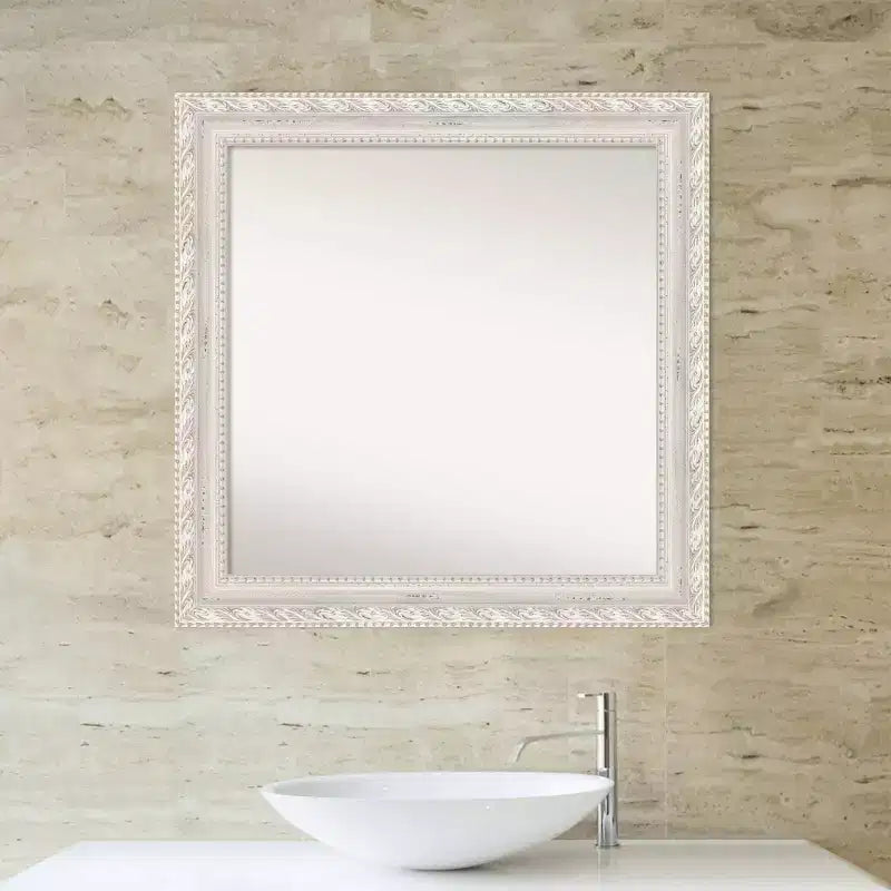 Miroir mural carré en bois Opera 32"x32", décor moderne - Amanti Art : Quincaillerie de montage incluse