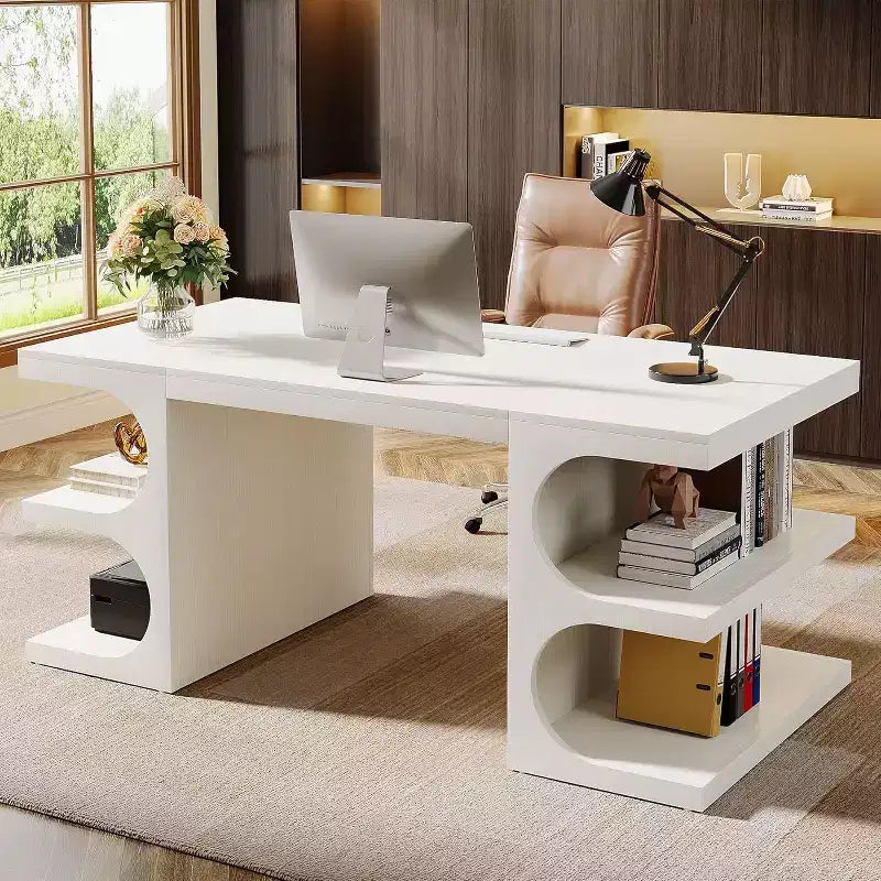 Bureau de direction Lantine en bois de 62 pouces pour bureau à domicile
