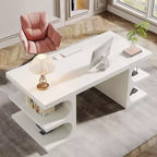 Bureau de direction Lantine en bois de 62 pouces pour bureau à domicile