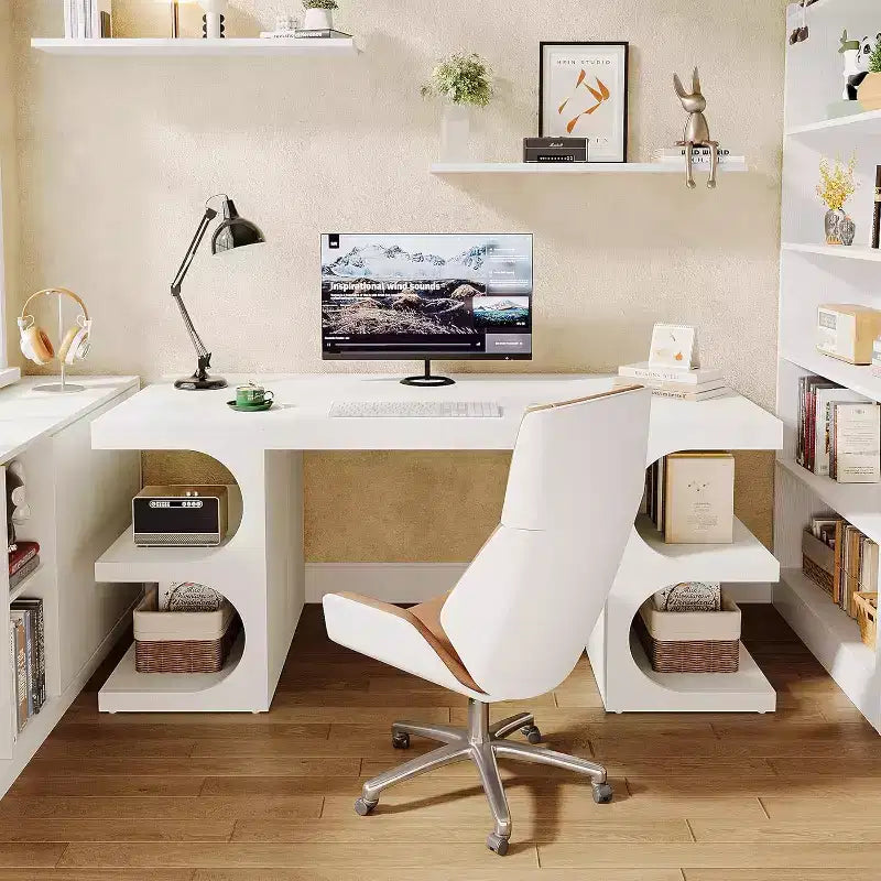 Bureau de direction Lantine en bois de 62 pouces pour bureau à domicile