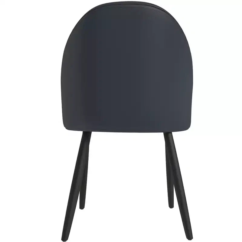 LeisureMod Lot de 4 chaises de salle à manger rembourrées de la collection Paradiso - Dossier incurvé avec pieds en bois, élégantes, confortables et durables pour les salles à manger
