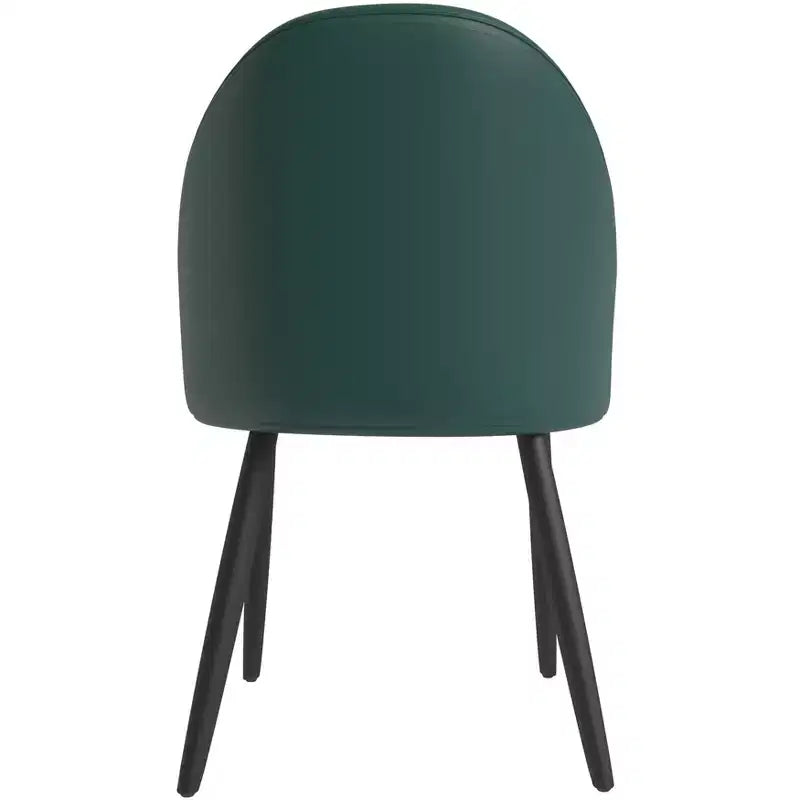 LeisureMod Lot de 4 chaises de salle à manger rembourrées de la collection Paradiso - Dossier incurvé avec pieds en bois, élégantes, confortables et durables pour les salles à manger