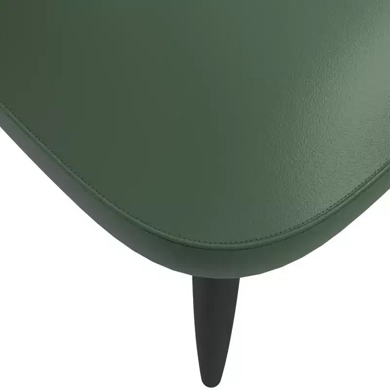 LeisureMod Lot de 4 chaises de salle à manger rembourrées de la collection Paradiso - Dossier incurvé avec pieds en bois, élégantes, confortables et durables pour les salles à manger