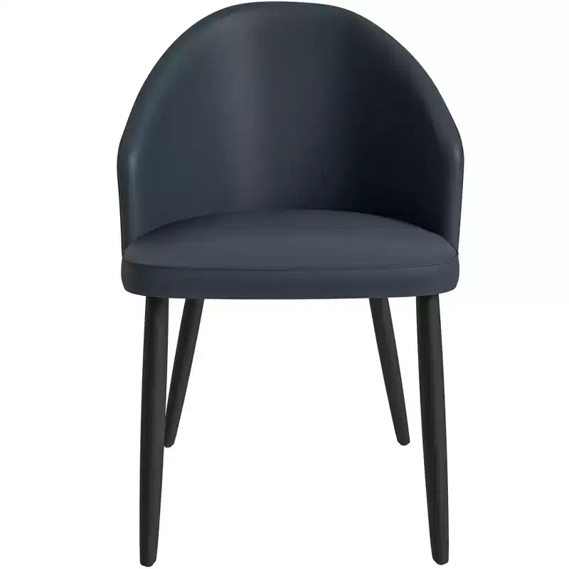 LeisureMod Lot de 4 chaises de salle à manger rembourrées de la collection Paradiso - Dossier incurvé avec pieds en bois, élégantes, confortables et durables pour les salles à manger