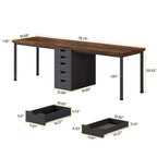 Bureau d'ordinateur Lantine de 199,9 cm avec 5 tiroirs