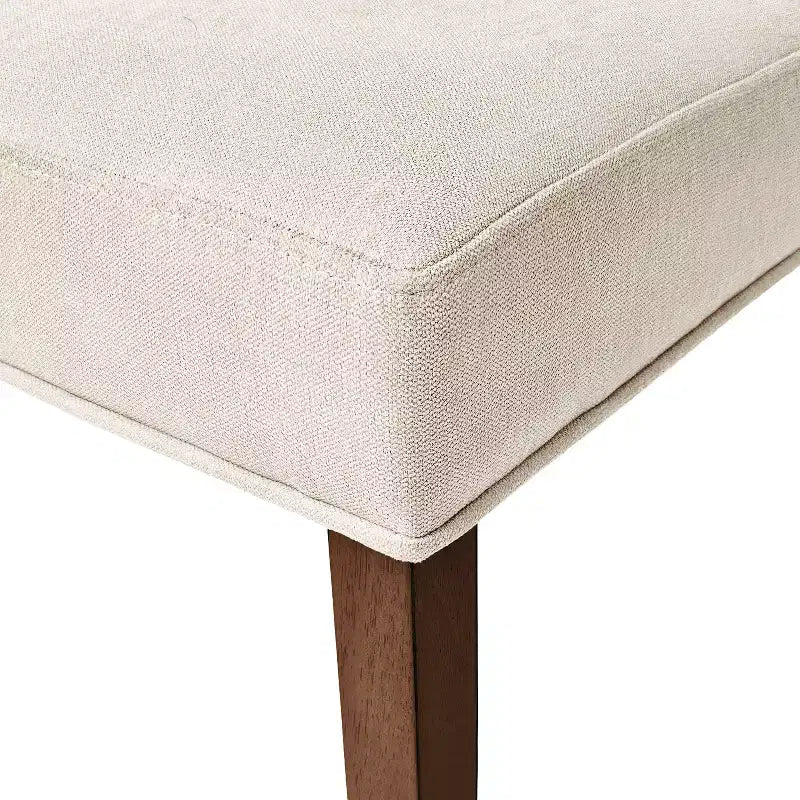 Christopher Knight Home Chastin Chaise de salle à manger rembourrée d'intérieur (Lot de 2), Crème/Noyer