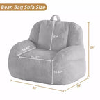 Fauteuil Géant Poire, Canapé Poire en Fausse Fourrure, Fauteuil Poire pour Adultes, Canapé de Sol Paresseux avec Poignée, Pouf pour Jouer et Lire