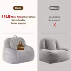 Fauteuil Géant Poire, Canapé Poire en Fausse Fourrure, Fauteuil Poire pour Adultes, Canapé de Sol Paresseux avec Poignée, Pouf pour Jouer et Lire