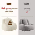 Fauteuil Géant Poire, Canapé Poire en Fausse Fourrure, Fauteuil Poire pour Adultes, Canapé de Sol Paresseux avec Poignée, Pouf pour Jouer et Lire