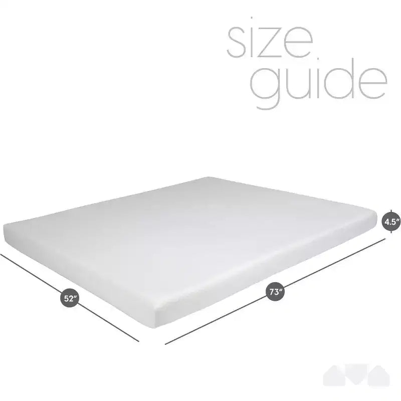 Matelas de remplacement en mousse à mémoire de forme Milliard Premium 4,5 pouces pour canapé-lit