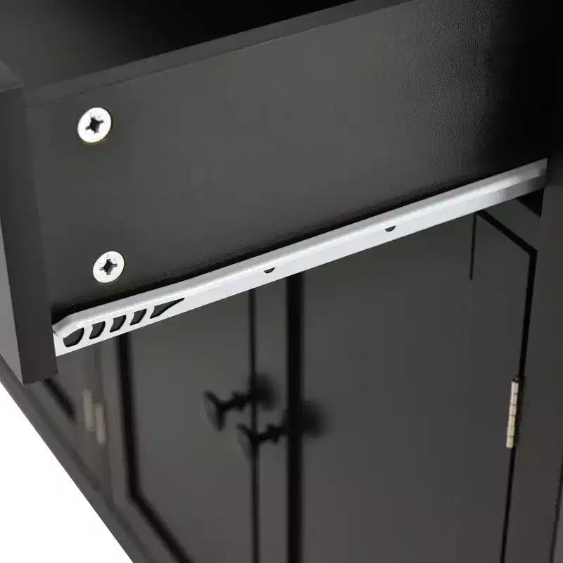Îlot de cuisine moderne en bois Whisen avec étagère à épices et tiroirs