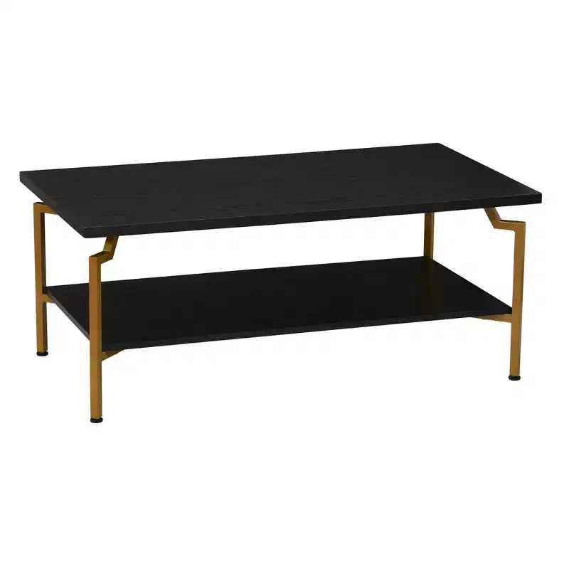 Crown Rectangular Coffee Table with Storage Shelf