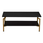 Table basse rectangulaire Crown avec étagère de rangement
