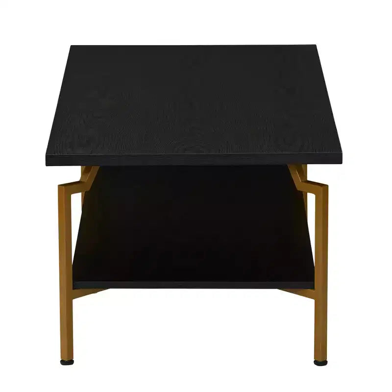 Table basse rectangulaire Crown avec étagère de rangement