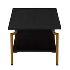 Table basse rectangulaire Crown avec étagère de rangement