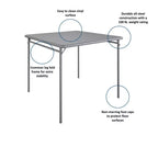 Ensemble de salle à manger pliant 5 pièces en tissu COSCO et table de cartes en vinyle de 34 po
