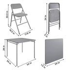 Ensemble de salle à manger pliant 5 pièces en tissu COSCO et table de cartes en vinyle de 34 po