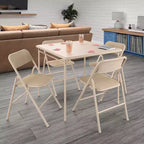 Ensemble de salle à manger pliant 5 pièces en tissu COSCO et table de cartes en vinyle de 34 po