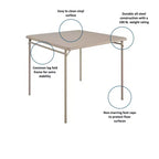 Ensemble de salle à manger pliant 5 pièces en tissu COSCO et table de cartes en vinyle de 34 po