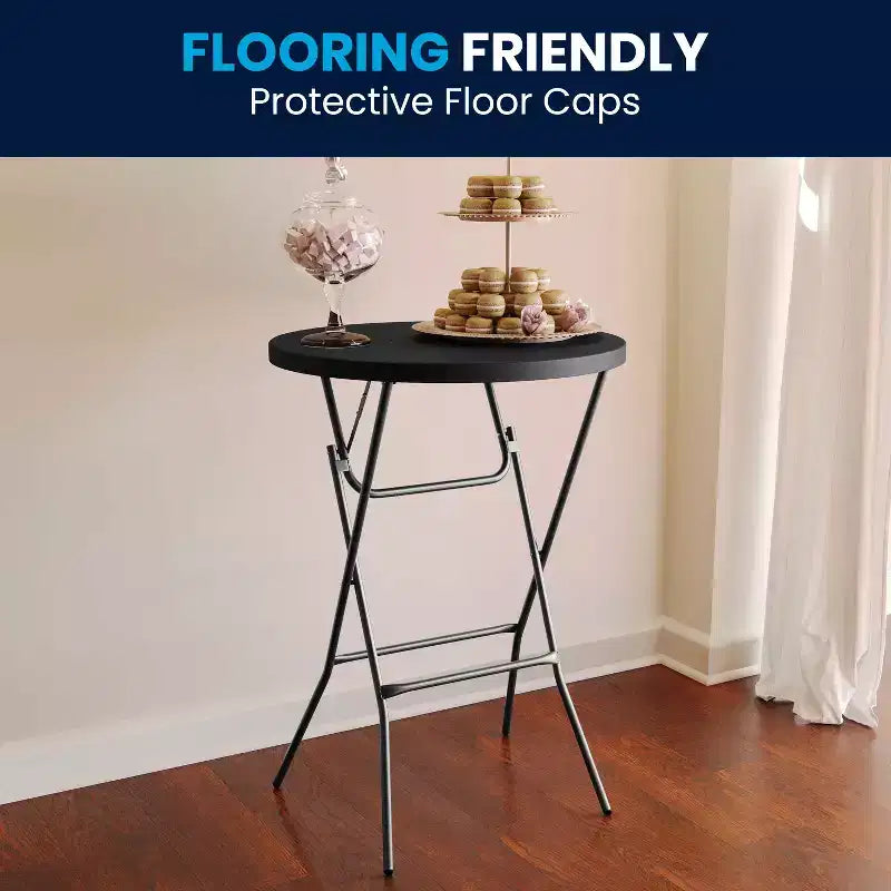 Table pliante ronde en plastique hauteur bar Flash Furniture de 79 cm