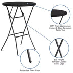 Table pliante ronde en plastique hauteur bar Flash Furniture de 79 cm