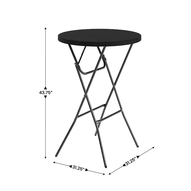Table pliante ronde en plastique hauteur bar Flash Furniture de 79 cm