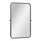 Flash Furniture Finlay Miroir Mural Pivotant en Métal - Grand Miroir de Maquillage d'Appoint pour Salle de Bain