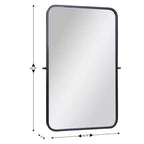 Flash Furniture Finlay Miroir Mural Pivotant en Métal - Grand Miroir de Maquillage d'Appoint pour Salle de Bain