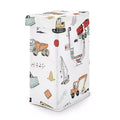 Sweet Jojo Designs Boy Foldable Laundry Hamper with Handles Construction Truck Red Blue and Grey